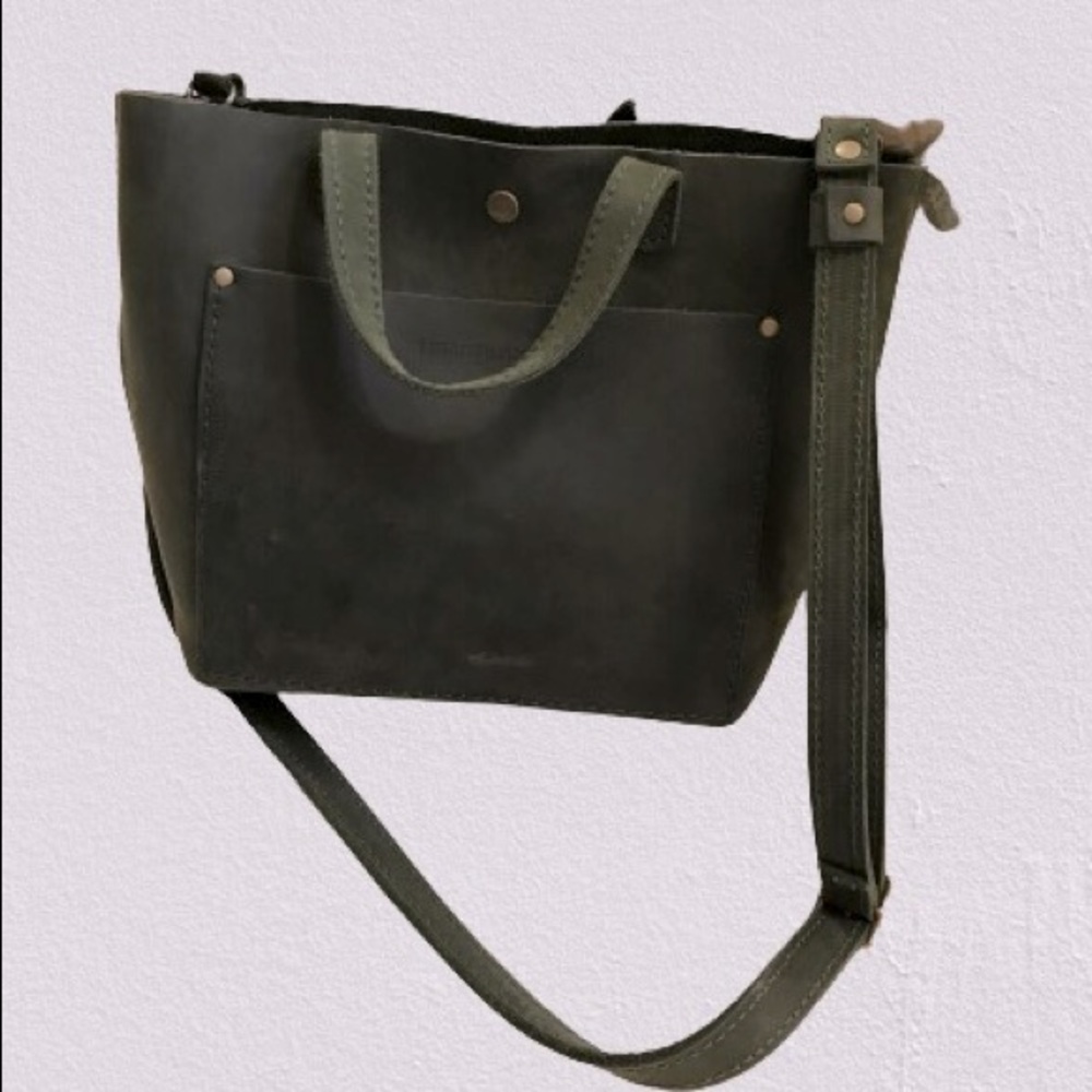 Portland Leather Goods Green Mini Crossbody